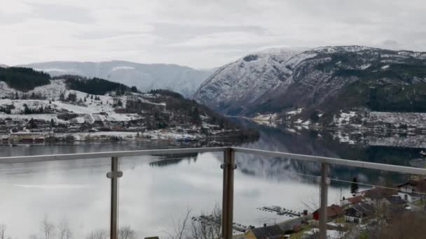 Naeroyfjord Gudvangen Faluban Norvégiában — Stock videók