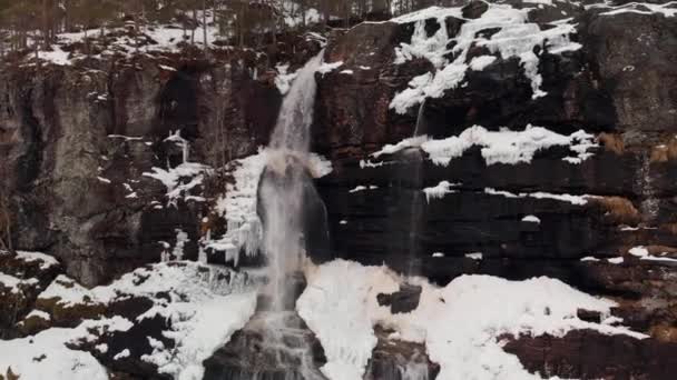 Cascada Garganta Bordalsgjelet Voss Noruega — Vídeo de stock