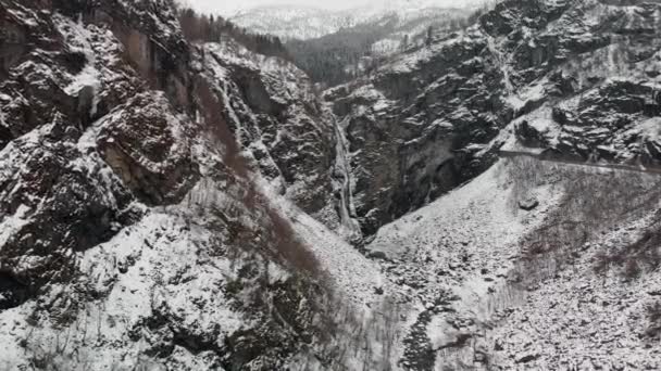 Stalheimsfossen Vattenfall Naeroydalen Norge — Stockvideo