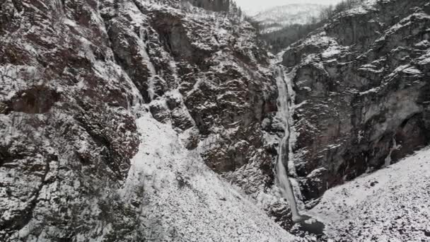 Водопад Ущелье Бордалсжелет Воссе Норвегия — стоковое видео