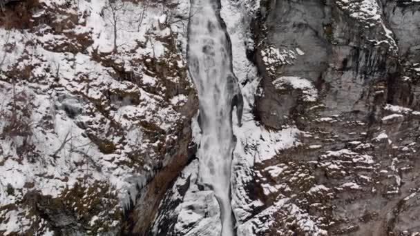 Norveç Voss Taki Bordalsgjelet Geçidinde Şelale — Stok video