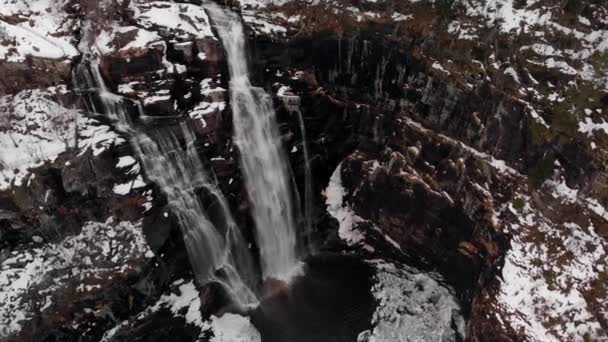 Norveç Voss Taki Bordalsgjelet Geçidinde Şelale — Stok video