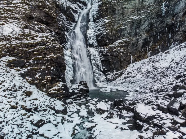 Cachoeira Stalheimsfossen Vale Naeroydalen Noruega — Fotografia de Stock