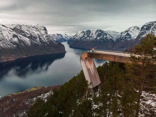 挪威的Aurlandsfjord视图 — 图库照片