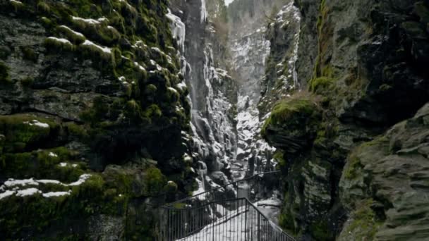 Cachoeira Stalheimsfossen Vale Naeroydalen Noruega — Vídeo de Stock