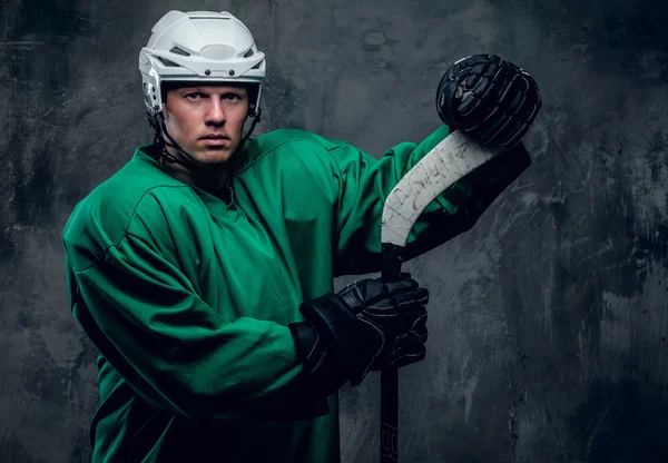 Hockey player in protective clothes — Stock Photo, Image