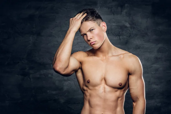Sensual shirtless athletic male. — Stock Photo, Image