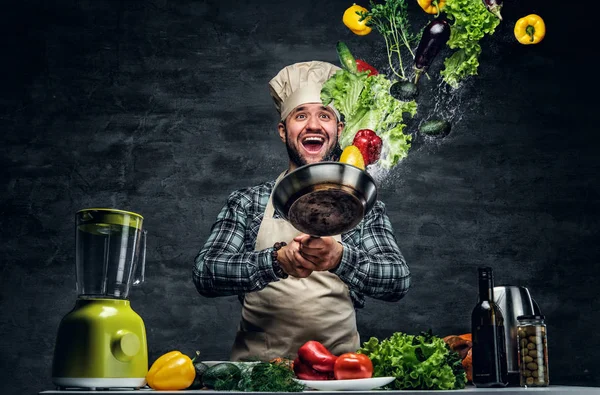 Sebzeli havada uçan Şef.