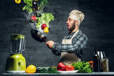 Sebzeli havada uçan Şef.