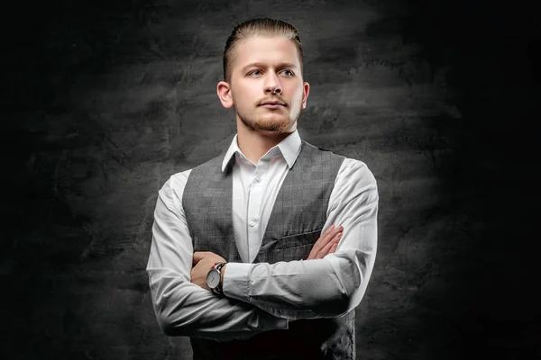Young businessman in white shirt — Stock Photo, Image