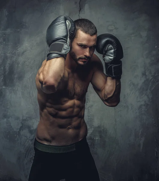 Brutal boxer fighter — Stock Photo, Image