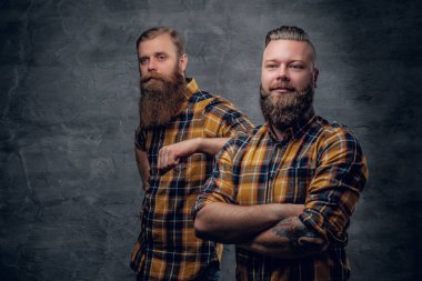 Bir ekose gömlekler giymiş hipsters