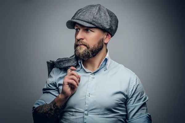 Stylish man with tattooed arms — Stock Photo, Image