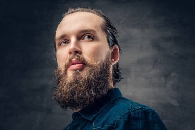 Close up portrait of bearded man clipart