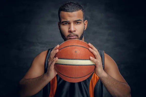 Jogador de basquete preto — Fotografia de Stock