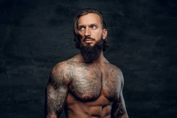 Man with tattooed body — Stock Photo, Image