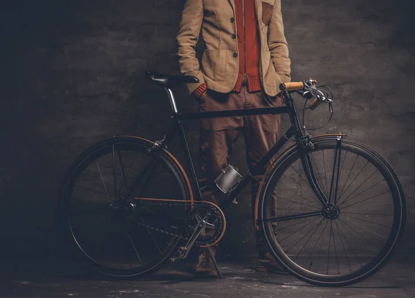 Bicicleta de hipster de velocidade única — Fotografia de Stock