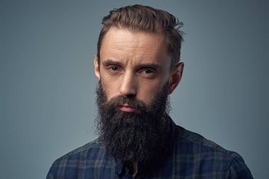 Sakallı adamın portresi.