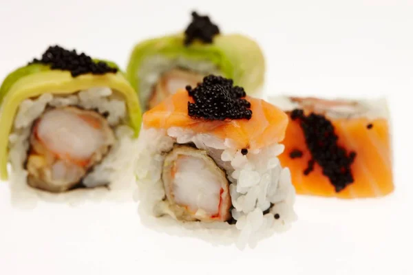 Diferentes tipos de sushi — Fotografia de Stock