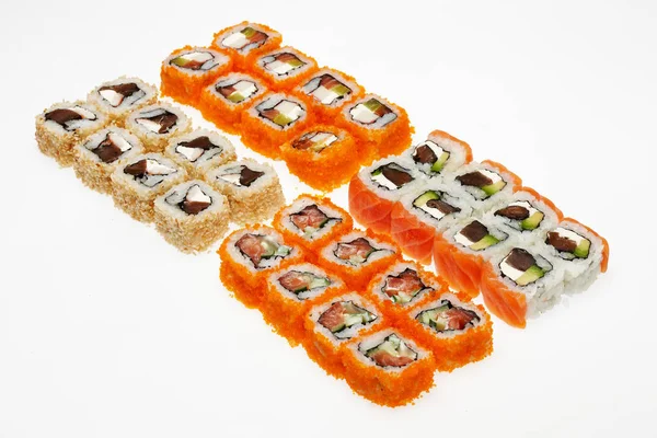 Olika typer av sushi — Stockfoto