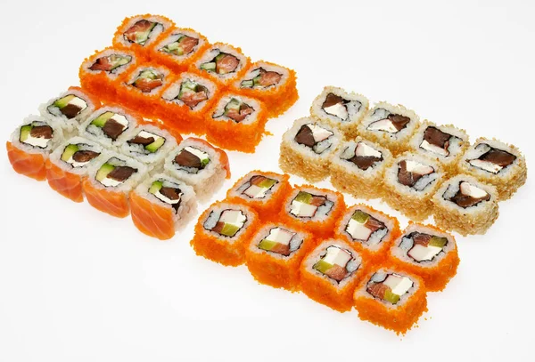 Verschillende soorten sushi — Stockfoto