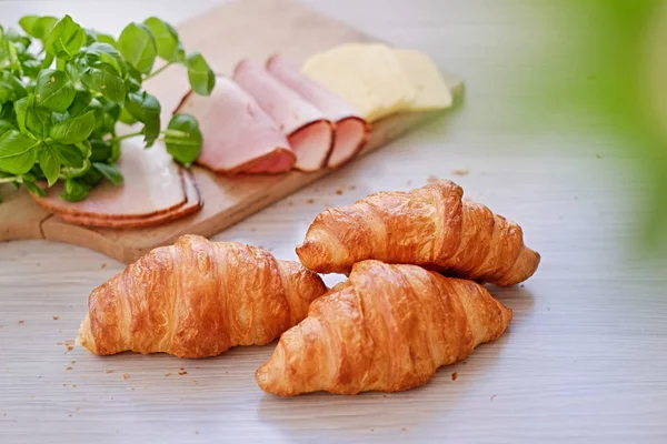 Croissant snacks on a table — Stock Photo, Image