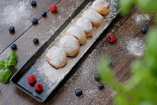 Homemade baked dessert bun rolls — Stock Photo, Image