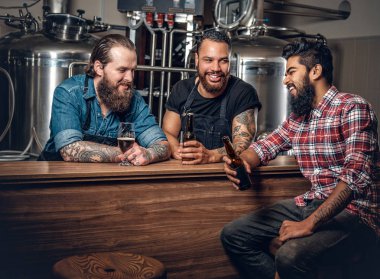 Şık erkek zanaat bira içmek