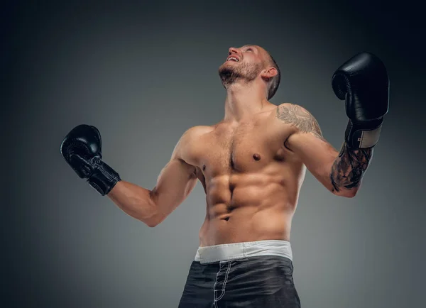 Fighter with tattoos on his body — Stock Photo, Image