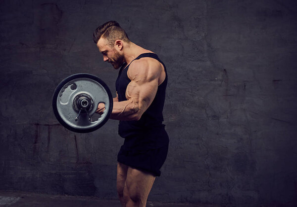 Huge bearded bodybuilder