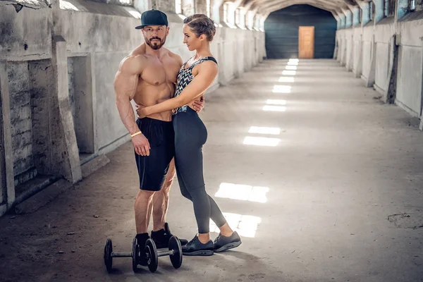 Sporty athletic couple — Stock Photo, Image