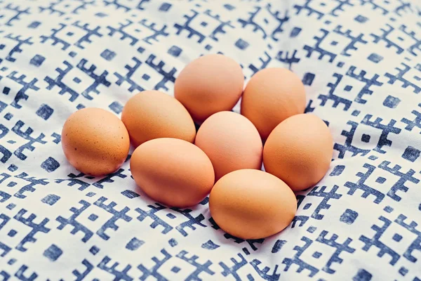 Brown chicken eggs — Stock Photo, Image