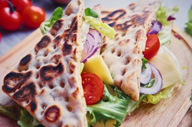 Lezzetli pide ile jambon