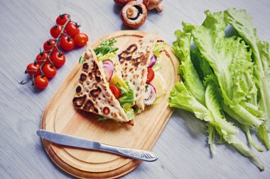 Lezzetli pide ile jambon