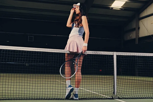 Sexiga kvinnliga tennisspelare. — Stockfoto