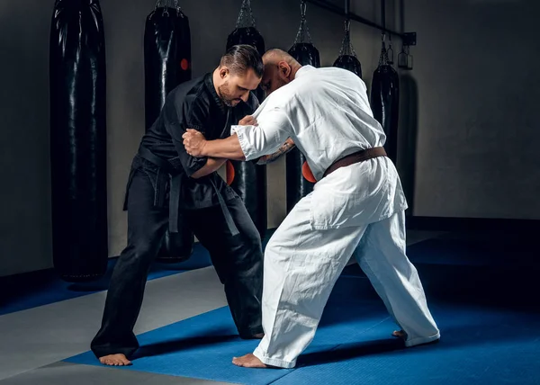 Two karate fighters — Stock Photo, Image