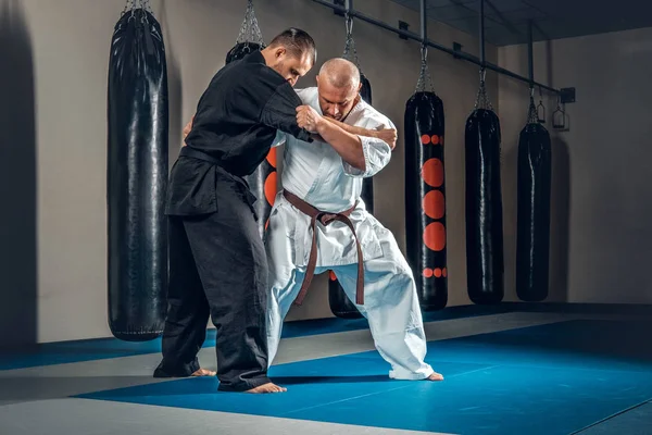 Två karate fighters — Stockfoto