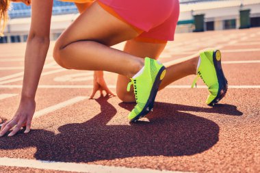 Kadın Runner arkadan görünüm