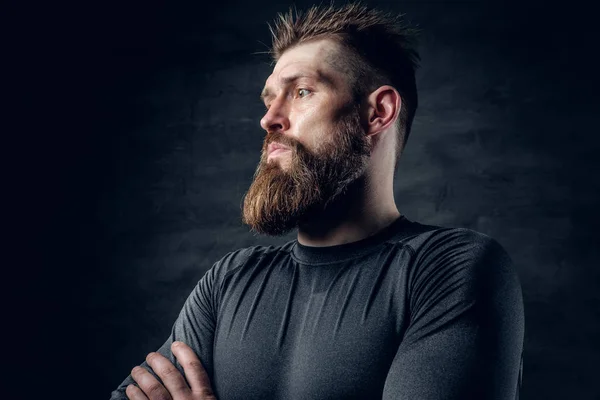 Спортивний бородатого мужчини — стокове фото