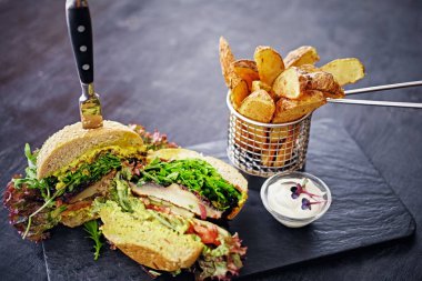 Vegan mantarlı Burger 