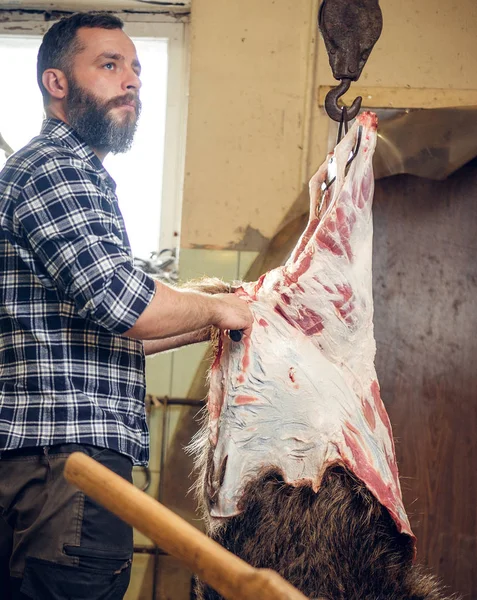 Imagem de perto do machado de carne — Fotografia de Stock