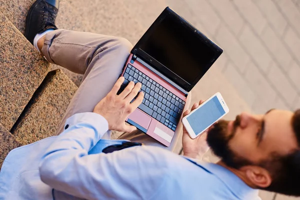 The stylish bearded man — Stock Photo, Image