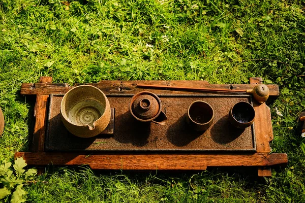 Utensilios tradicionales para preparar el té —  Fotos de Stock