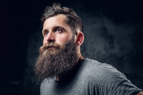 Жорстокий бородатий чоловіки — стокове фото
