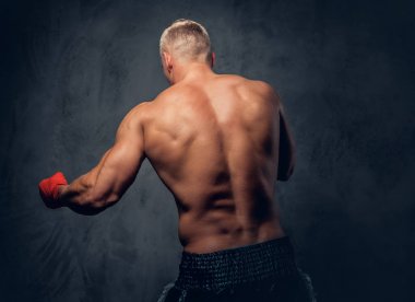 Gömleksiz tekme boksör