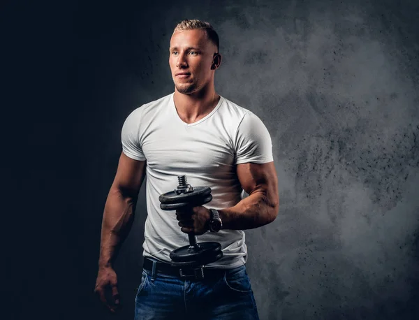 Handsome muscular blond male — Stock Photo, Image