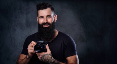 Profesyonel bir fotoğraf ile sakallı erkek.