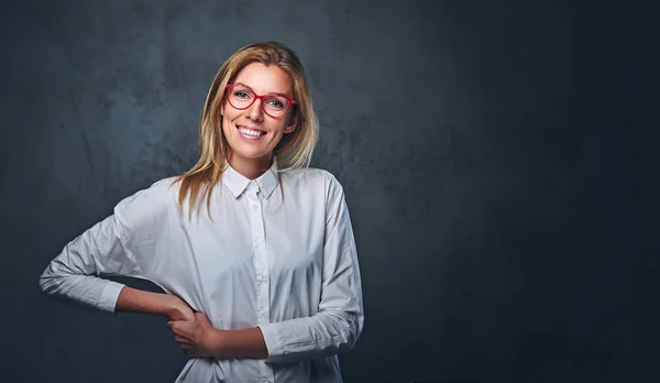 Attractive blond business woman — Stock Photo, Image