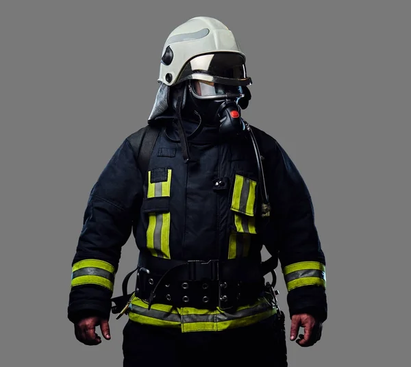 Studiový portrét hasič — Stock fotografie