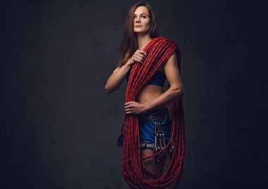 Kadın ücretsiz dağcı 